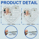 Memorial,Christmas,Family,Parents,Gift For Grandparents,Sad - Custom Photo Goodbyes Are Not Forever Memorial - Personalized Heart Shaped Glass Ornament