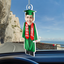 Gift For Yourself,Graduation,Happy - Custom Photo Graduation Cap Gown Stole - Personalized Acrylic Car Hanger