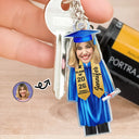 Gift For Yourself,Graduation,Happy - Custom Photo Graduation Cap Gown Stole - Personalized Acrylic Keychain