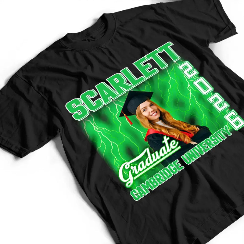 Gift For Yourself,Gift For Women,Gift For Men,Graduation,Happy - Custom Photo Graduation Congratulations - Personalised T Shirt