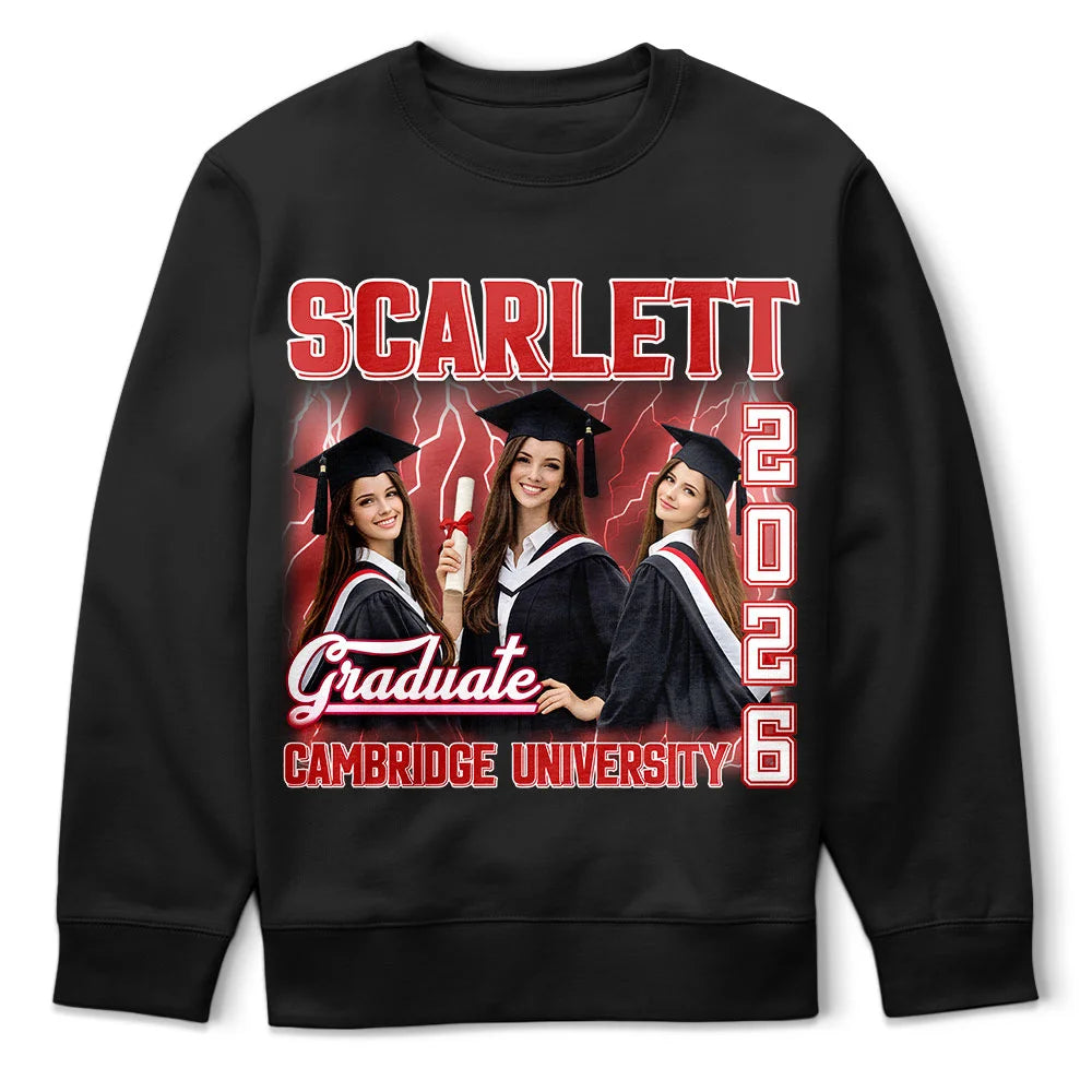 Gift For Yourself,Gift For Women,Gift For Men,Graduation,Happy - Custom Photo Graduation Congratulations - Personalised T Shirt