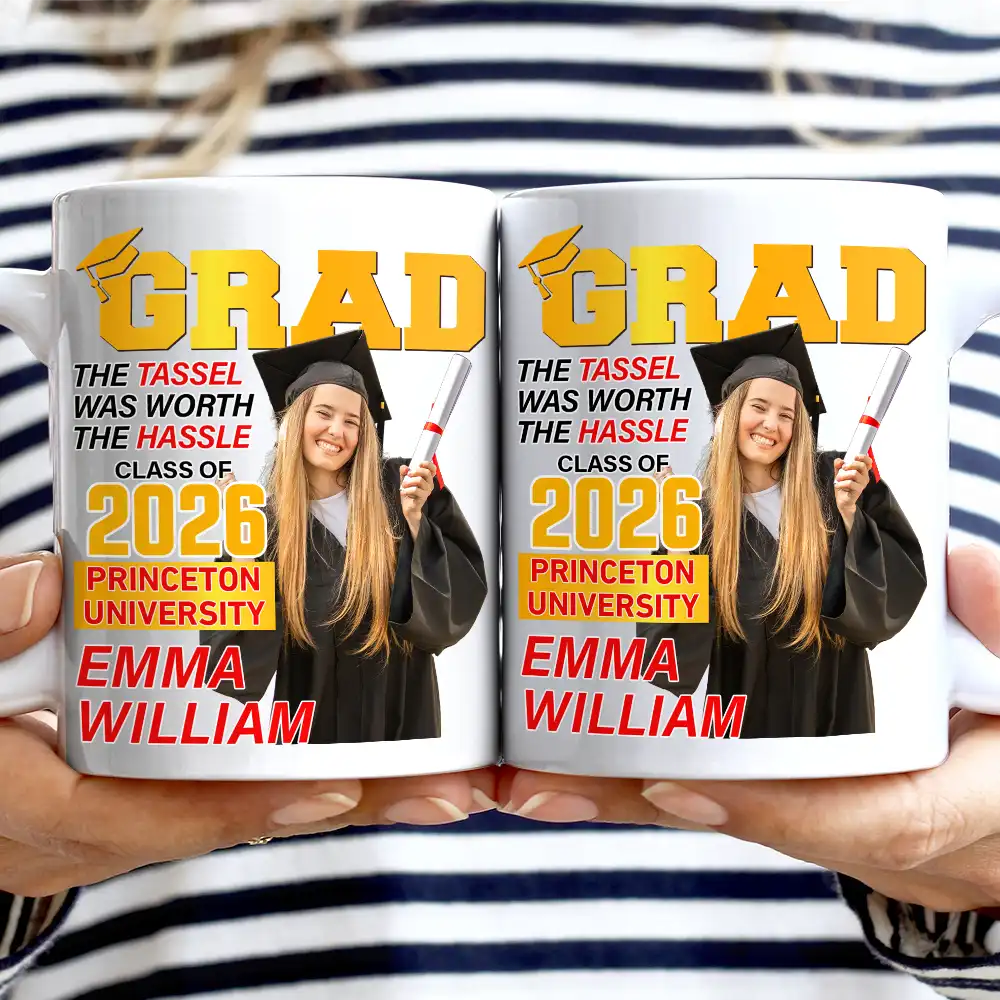 Graduation, Gift For Women, Gift For Men, Happy, Custom Photo - Custom Photo Graduation Magazine - Personalized Mug