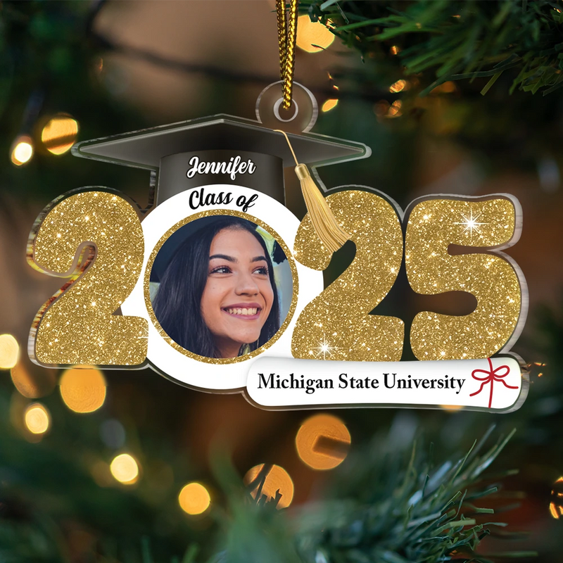 Custom Photo Graduation New Graduate - Personalized Custom Shaped Acrylic Ornament