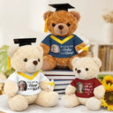 Memorial,Sad,Parents,Gift For Grandparents,Gift For Daughter,Gift For Son,Graduation - Custom Photo Graduation Walking Beside You Memorial - Personalized Teddy Bear