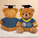 Memorial,Sad,Parents,Gift For Grandparents,Gift For Daughter,Gift For Son,Graduation - Custom Photo Graduation Walking Beside You Memorial - Personalized Teddy Bear