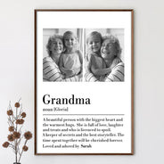 Gift For Grandma - Custom Photo Grandma A Person With Warmest Heart - Personalized Poster