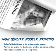 Gift For Grandma - Custom Photo Grandma A Person With Warmest Heart - Personalized Poster