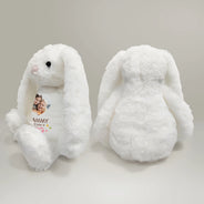 Gift For Grandkids,Grandma - Grandkids,Grandpa - Grandkids,Love,New baby - Custom Photo Grandma Sent You A Hug - Personalized Soft Toy Bunny