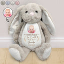 Memorial, Pregnant Mom, New Mom, New Dad, New baby, Parents - Custom Photo Hand Picked For Earth By My Grandpa Grandma - Personalized Soft Toy Bunny