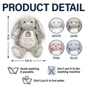 Memorial, Pregnant Mom, New Mom, New Dad, New baby, Parents - Custom Photo Hand Picked For Earth By My Grandpa Grandma - Personalized Soft Toy Bunny