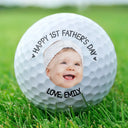 Custom Photo, Gift For Father, Dad's Hobby, Sport Dad, Happy, Golf - Custom Photo Happy Father's Day - Personalized Golf Ball