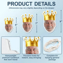 Custom Photo, Retirement, Gift For Yourself, Humorous, Cut-Face Photo, Icon - Custom Photo Happy Retirement Queen, King - Personalized Garland Banner