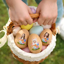 Easter,Non-Eng,Gift For Kids,Gift For Grandkids,Grandma - Grandkids,Grandpa - Grandkids,Dad - Children,Mom - Children,Happy - Custom Photo Hatching Easter Egg - Personalized Musical Wooden Easter Egg Shaker