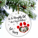 Funny,Custom Photo,Pet Lovers,Pet Mom,Pet Dad,Christmas - Custom Photo Have Yourself A Furry - Personalized Circle Ceramic Ornament