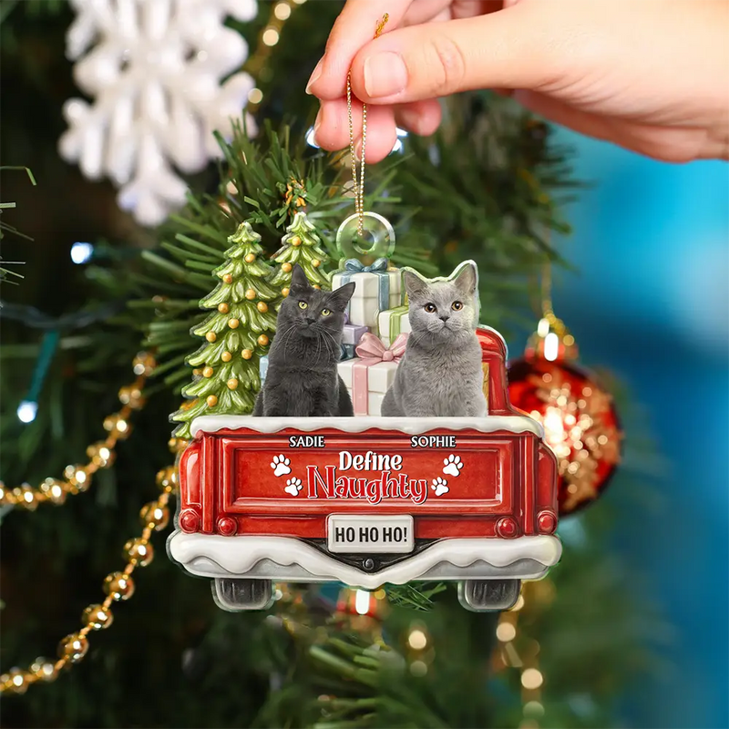 Dog Lovers, Christmas, Funny, Pet Lovers - Custom Photo Have Yourself A Furry Little Christmas - Personalized Custom Shaped Acrylic Ornament