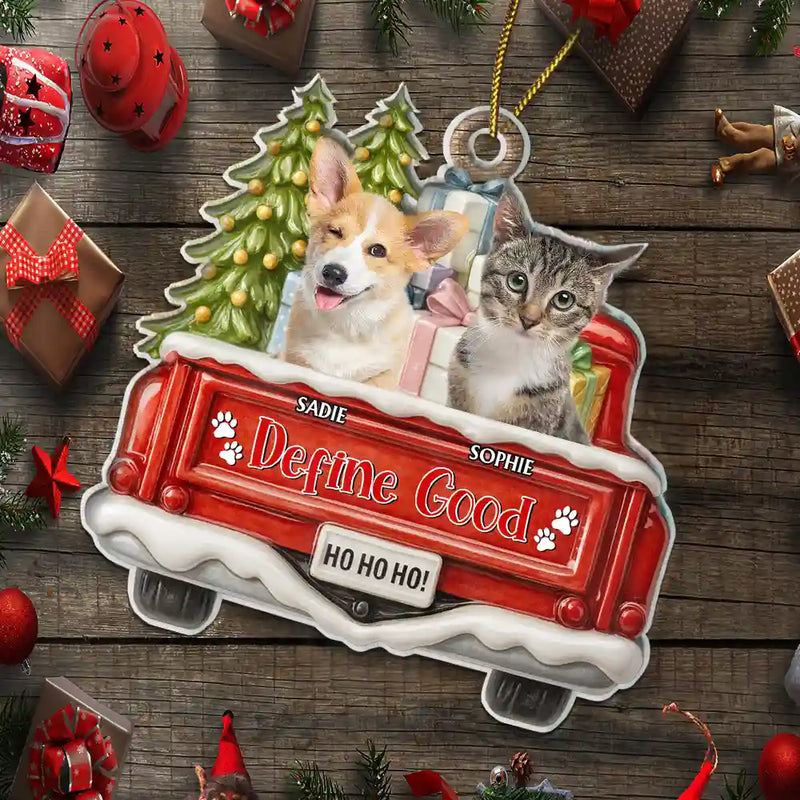 Dog Lovers, Christmas, Funny, Pet Lovers - Custom Photo Have Yourself A Furry Little Christmas - Personalized Custom Shaped Acrylic Ornament