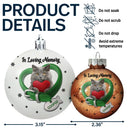 Christmas,Sad,Memorial,Cat Lovers - Custom Photo Heart-Shaped Collar With Fish Charm For Cat Lovers - Personalized Ball Ornament