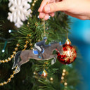 Gift For Yourself,Gift For Women,Gift For Men,Happy,Christmas,Custom Photo - Custom Photo Horse Riding Equestrian Lovers - Personalized Acrylic Photo Ornament