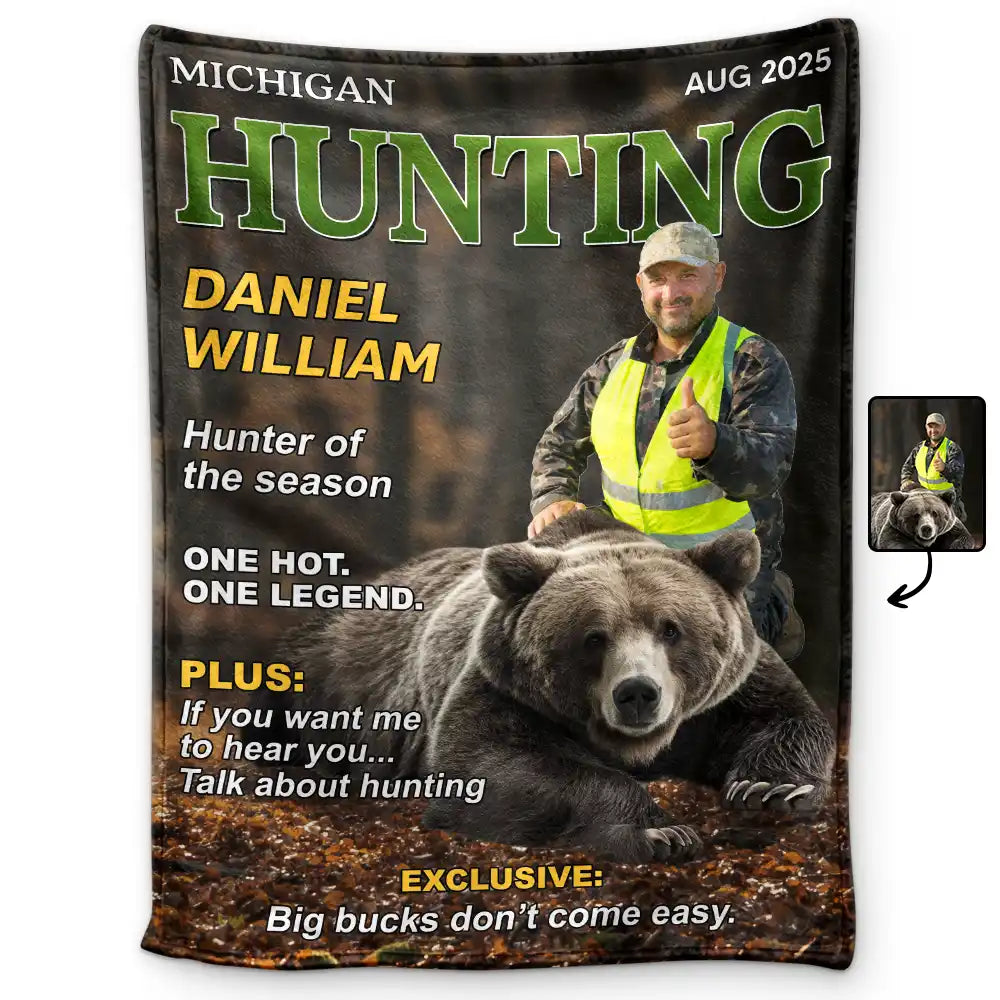Custom Photo Hunter Of The Year - Personalized Fleece Blanket, Sherpa Blanket