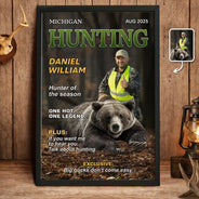 Gift For Yourself, Best friends' Hobby, Hunting, Top Market, Happy - Custom Photo Hunter Of The Year - Personalized Poster