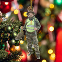 Gift For Yourself,Gift For Women,Gift For Men,Happy,Christmas,Custom Photo,Hunting - Custom Photo Hunting Lovers - Personalized Acrylic Photo Ornament