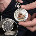 Gift For Couples,Old Couples,Love - Custom Photo Husband Wife Love You Until The End Of Time - Personalized Pocket Watch