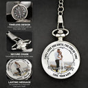 Gift For Couples,Old Couples,Love - Custom Photo Husband Wife Love You Until The End Of Time - Personalized Pocket Watch