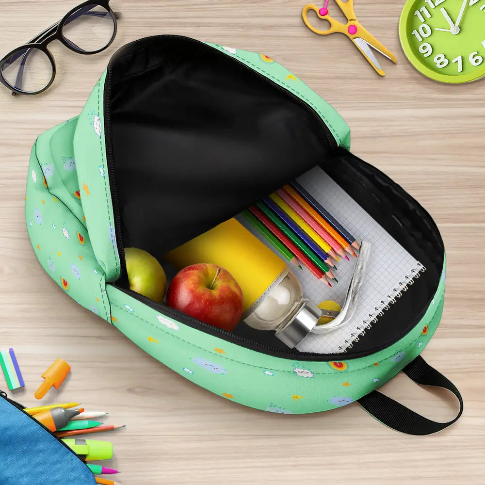 Gift For Kids, Back To School - Custom Photo I Am Affirmations - Personalized Canvas Backpack