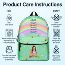 Gift For Kids, Back To School - Custom Photo I Am Affirmations - Personalized Canvas Backpack