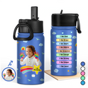 Gift For Kids,Back To School - Custom Photo I Am Affirmations - Personalized Kids Water Bottle