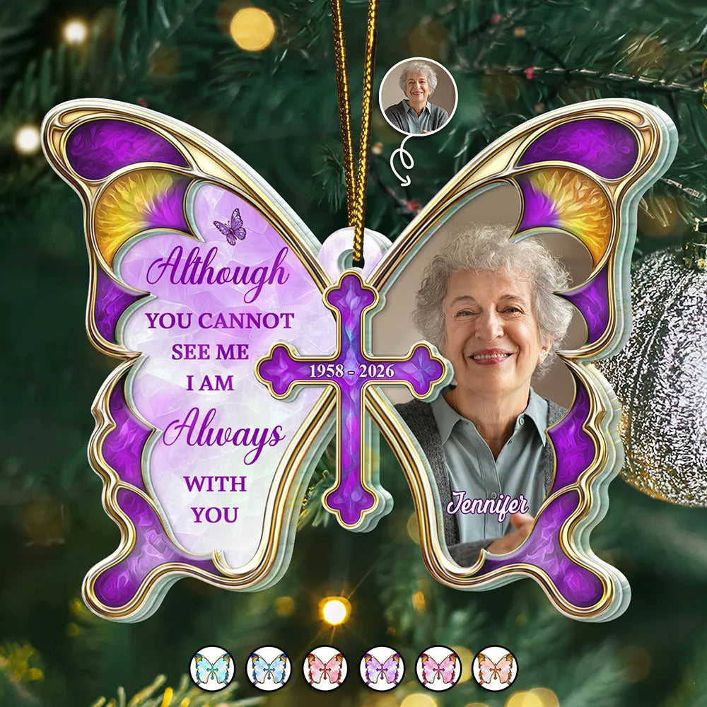 Custom Photo I Am Always With You Family Memorial Gifts - Personalized Custom Shaped Acrylic Ornament
