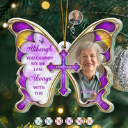 Sentimental,Christmas,Custom Photo,Family,Memorial,Upload Full Photo - Custom Photo I Am Always With You Family Memorial Gifts - Personalized Custom Shaped Acrylic Ornament