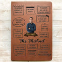 Teacher,Back To School - Custom Photo I Am Proud To Be A Teacher - Personalized Leather Journal