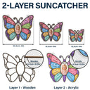 Indoor Decor, Custom Photo, Gift For Kids, Summer, Adorable, Remove BG Photo - Custom Photo I Am Smart Kind Brave Butterfly Flower Rainbow - Personalized Window Hanging Suncatcher Ornament