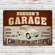 Gift For Men, Gift For Yourself, Happy, Gift For Father, Gift For Grandpa - Custom Photo I Can Fix Anything Except Stupid - Personalized Classic Metal Signs