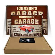 Gift For Men, Gift For Yourself, Happy, Gift For Father, Gift For Grandpa - Custom Photo I Can Fix Anything Except Stupid - Personalized Classic Metal Signs