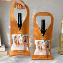 Custom Photo,Romantic,Gift For Yourself,Gift For Women,Wedding,Upload Full Photo - Custom Photo I Can't Say I Do Without You Bridesmaid Proposal - Personalized Leather Wine Bag