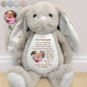 Gift For Grandma, Grandma - Grandkids, Gift For Grandkids, Gift For Daughter, Gift For Mother, Love - Custom Photo I Filled It With My Wishes Grandmother Granddaughter - Personalized Soft Toy Bunny