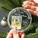 Pet Lovers, Custom Photo, Christmas, Love - Custom Photo I Found My Forever Home - Personalized Circle Glass Ornament