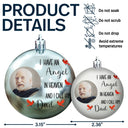 Christmas, Memorial, Family, Parents, Gift For Grandparents, Sad - Custom Photo I Have Two Angels In Heaven And I Call Them Mom Dad - Personalized Ball Ornament