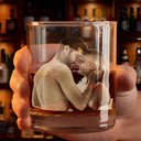 Gift For Couples,Gift For Husband - Custom Photo I Love You For Who You Are Hot Couple - Personalized Engraved Whiskey Glass