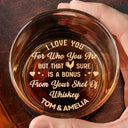 Gift For Couples,Gift For Husband - Custom Photo I Love You For Who You Are Hot Couple - Personalized Engraved Whiskey Glass