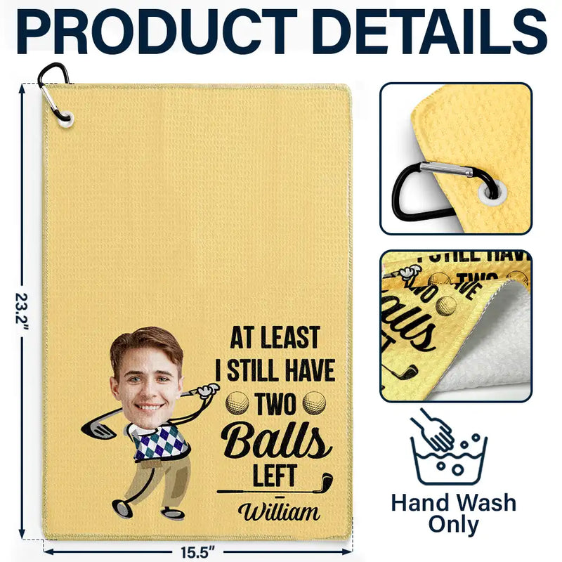 Funny,Golf,Gift For Husband,Gift For Boyfriend,Gift For Yourself,Gift For Men,Gift For Grandpa,Grandpa's Hobby,Gift For Father,Dad's Hobby,Sport Dad - Custom Photo I Use This Towel To Clean My Balls - Personalized Golf Towel