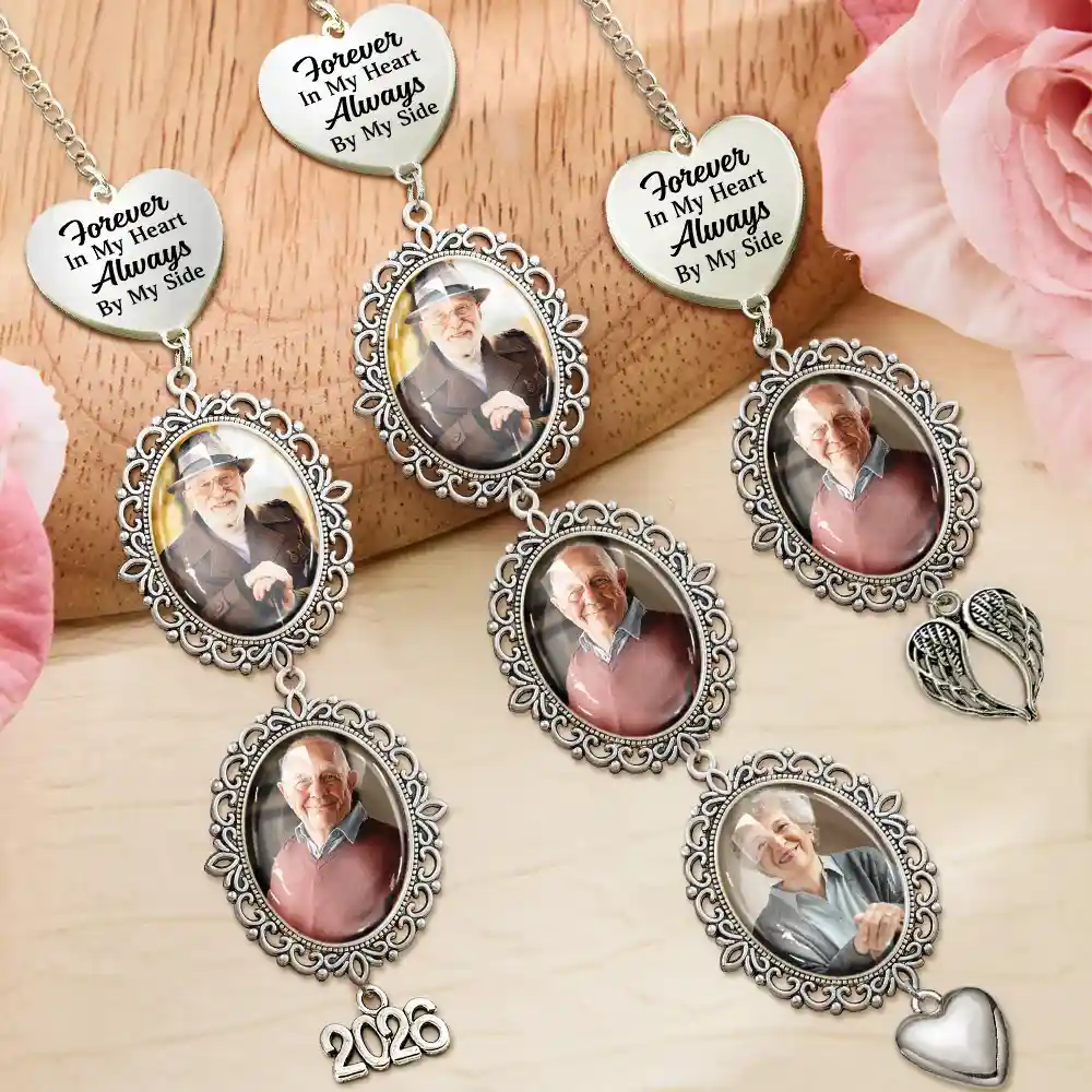 Family,Gift For Bestie,Dog Lovers,Cat Lovers,Happy,Custom Photo,Gift For Mother,Gift For Father - Custom Photo I Walk With You Today And Everyday - Personalized Graduation Tassel Charm