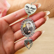 Family,Gift For Bestie,Dog Lovers,Cat Lovers,Happy,Custom Photo,Gift For Mother,Gift For Father - Custom Photo I Walk With You Today And Everyday - Personalized Graduation Tassel Charm
