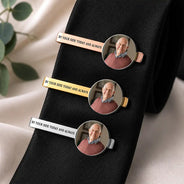 Sentimental,Custom Photo,Family,Wedding,Upload Full Photo - Custom Photo I Walk With You Today And Everyday - Personalized Tie Clip