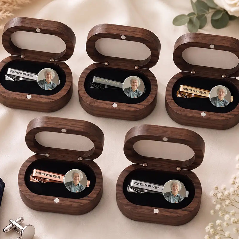 Sentimental,Custom Photo,Family,Wedding,Upload Full Photo - Custom Photo I Walk With You Today And Everyday - Personalized Tie Clip