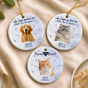 Sentimental,Custom Photo,Pet Lovers,Memorial,Remove BG Photo - Custom Photo I Will Carry You With Me Pet Memorial - Personalized Circle Ceramic Ornament