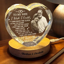 Gift For Couples, Old Couples, Gift For Husband, Gift For Wife, Gift For Boyfriend, Gift For Girlfriend, LGBT, Love - Custom Photo I Wish I Could Turn Back The Clock - Personalized Crystal Heart Shaped Lamp