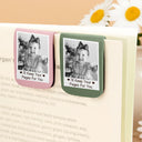 Custom Photo, Reading, Gift For Yourself, Happy - Custom Photo I'll Keep Your Pages For You - Personalized Leather Magnetic Bookmark
